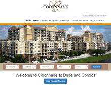 Tablet Screenshot of colonnadedadeland.com